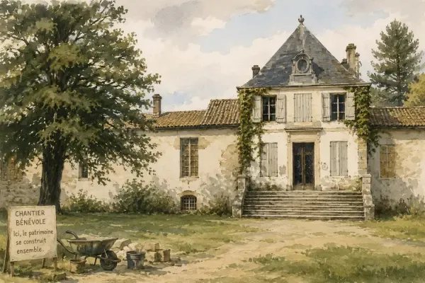Illustration - Château de Salles en restauration