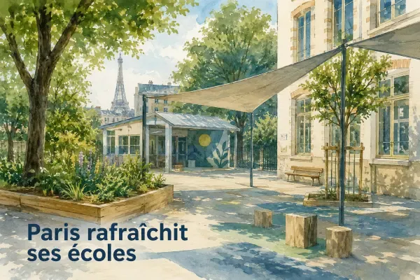 Illustration - École parisienne adaptée à la chaleur
