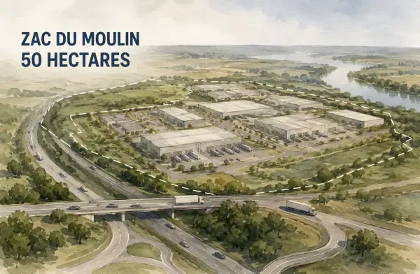Illustration - Entrepôt dans la ZAC du Moulin