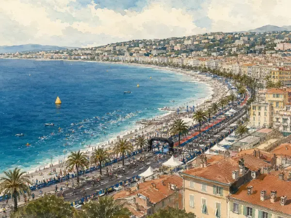 Illustration - Triathlon sur la Promenade des Anglais