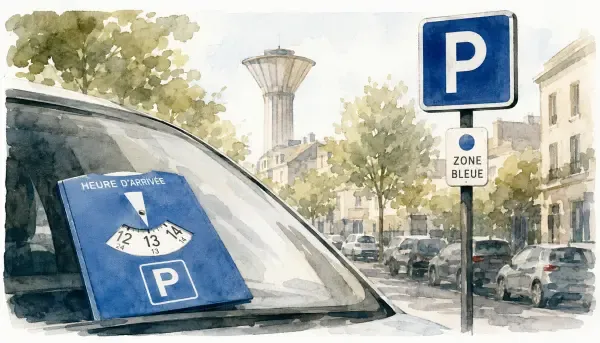 Illustration - Disque de stationnement à Rungis