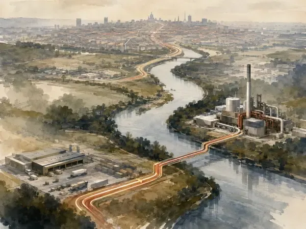 Illustration du réseau de chaleur francilien