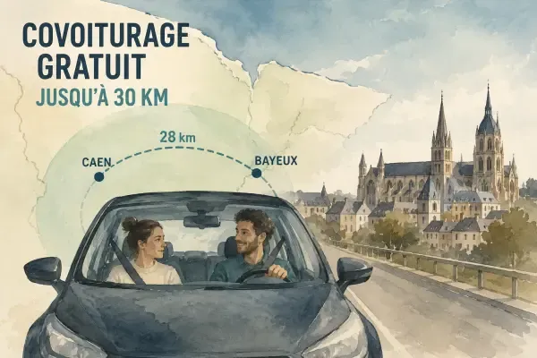 Illustration - covoiturage autour de Bayeux