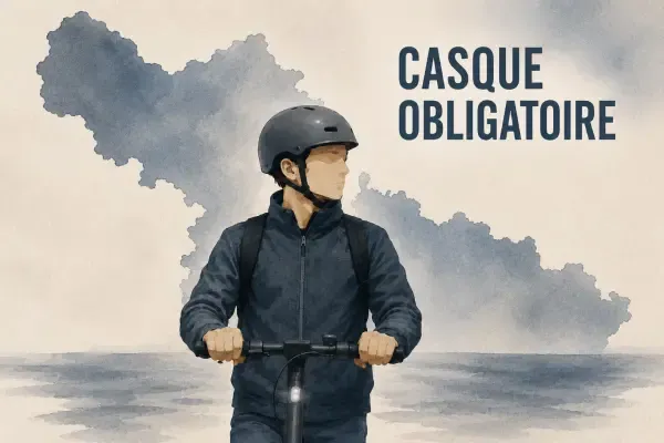 Illustration - Trottinette et casque dans le Nord