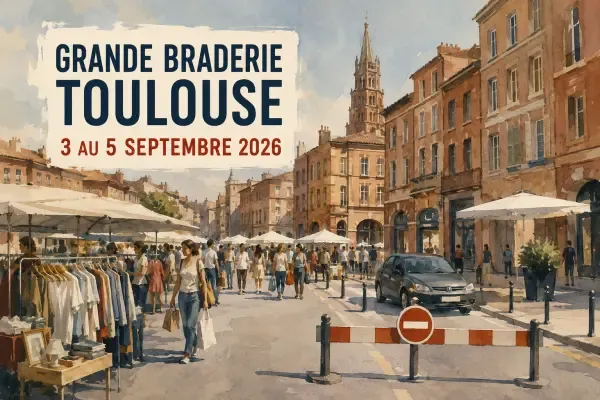 Illustration - braderie dans les rues de Toulouse
