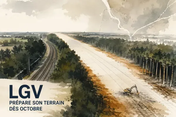 Illustration - chantier ferroviaire en Gironde