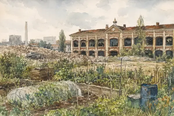 Illustration des anciennes usines de Navarre