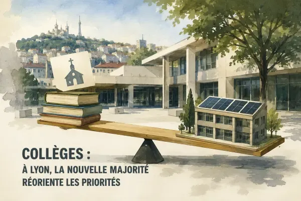 Illustration - cour de collège lyonnais