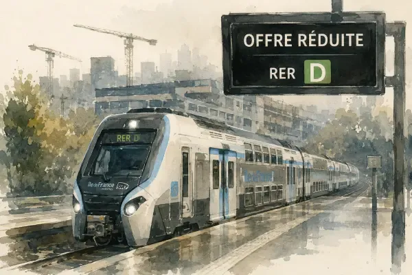 Illustration - RER D entre quais et ateliers