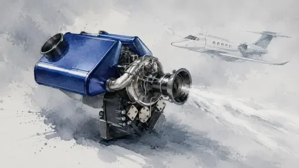 Illustration d’une turbine aéronautique à vapeur