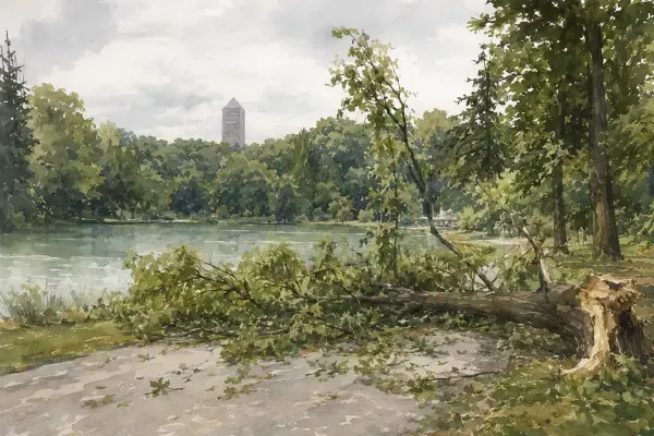 Illustration - arbres après l’orage