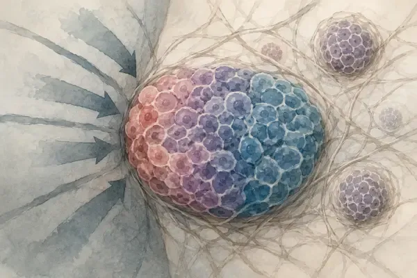 Illustration - organoïde tumoral observé en laboratoire