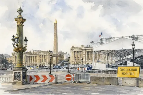 Illustration de la place de la Concorde