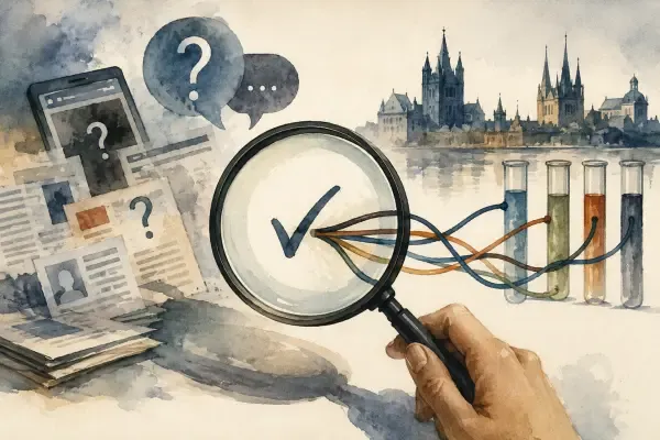 Illustration - Chercheurs réunis autour d’un débat