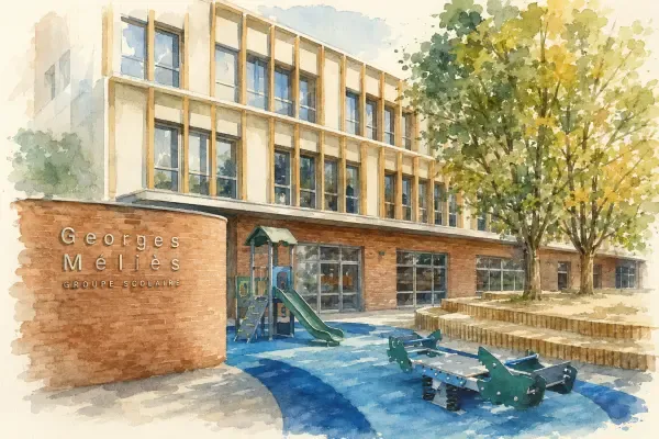 Illustration - nouvelle école Georges-Méliès