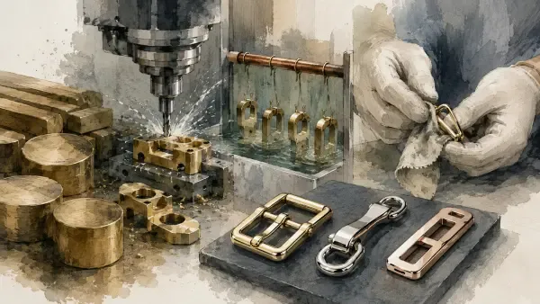 Illustration - Pièces métalliques dans un atelier Hermès