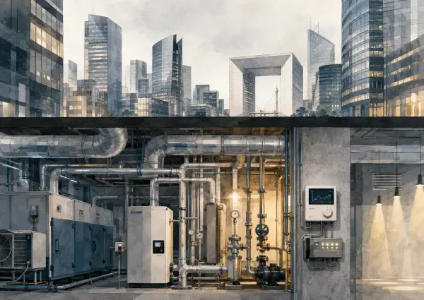 Illustration - tours de La Défense économes