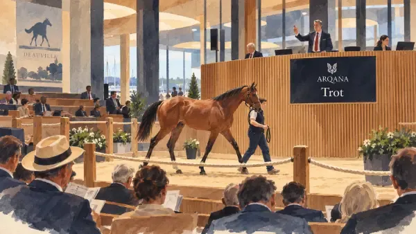Illustration - Yearling présenté sur le ring de Deauville