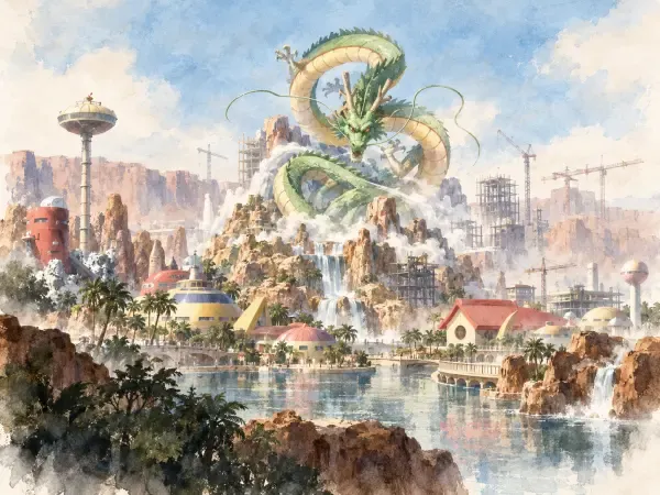 Illustration - Parc à thème inspiré de Dragon Ball