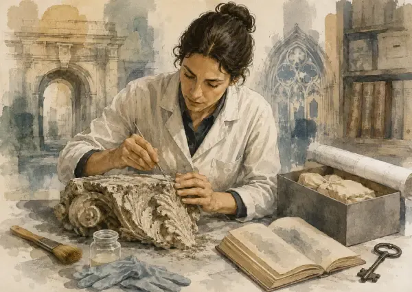 Illustration - gestes du patrimoine francilien