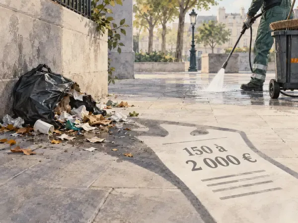 Illustration - nettoyage de rue à Vincennes