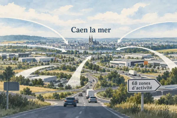 Illustration - Zones d’activité autour de Caen
