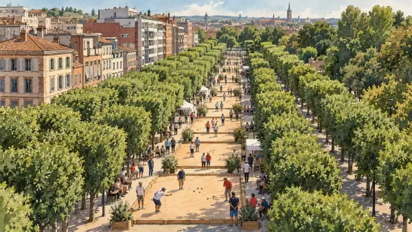 Illustration - parties de pétanque à Toulouse