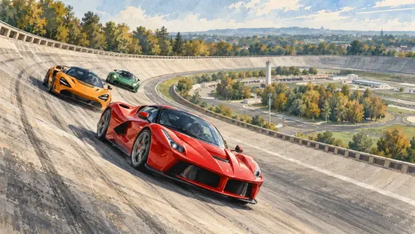 Illustration - hypercars sur l’autodrome de Montlhéry
