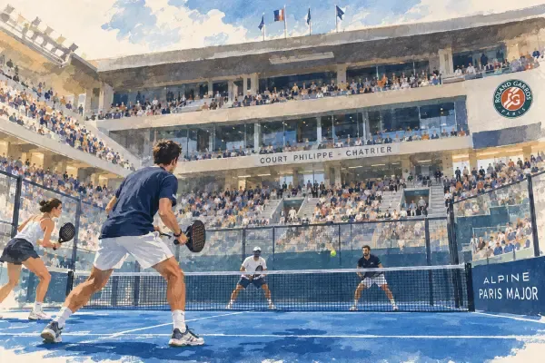 Illustration - padel sur le Philippe-Chatrier
