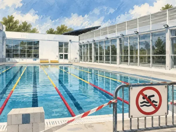 Illustration - Piscine Salvador-Allende fermée
