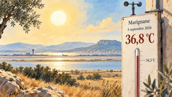 Illustration - chaleur à Marignane en septembre