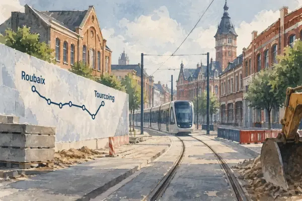 Illustration - futur tramway Roubaix-Tourcoing