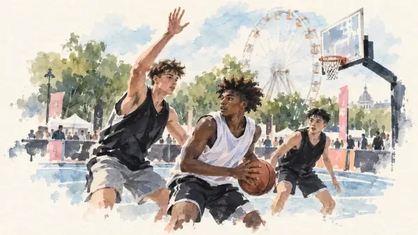 Illustration d’un tournoi de basket 3x3
