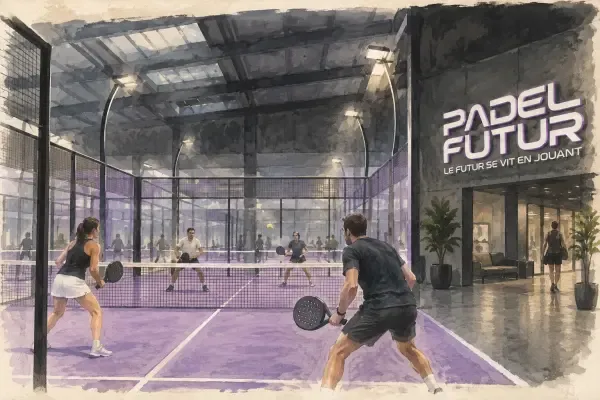 Illustration - Pistes de padel à La Cartonnerie