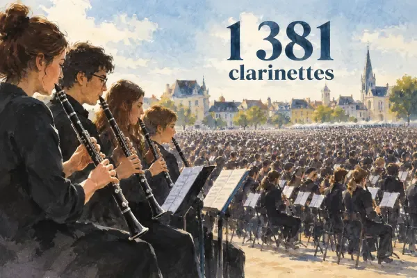 Illustration - grand ensemble de clarinettes