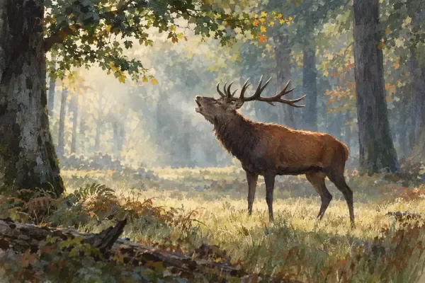 Illustration - Cerf dans la forêt de Rambouillet