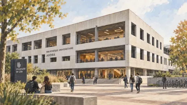 Illustration - bibliothèque Agora à Pont-de-Bois