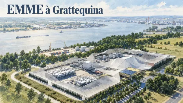 Illustration - Usine EMME au bord de la Garonne