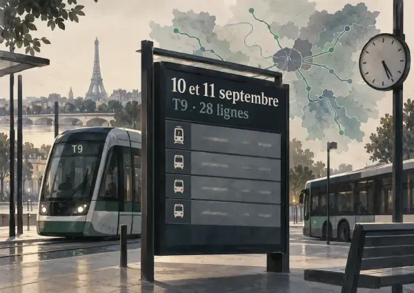 Illustration - Tramway T9 et bus franciliens