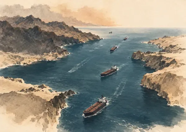 Illustration - Pétroliers dans le détroit d’Ormuz