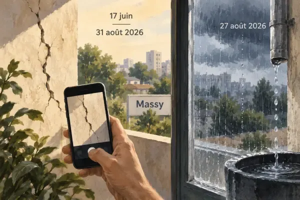 Maison fissurée après sécheresse à Massy