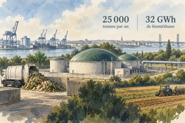 Illustration - méthaniseur du port de Bordeaux