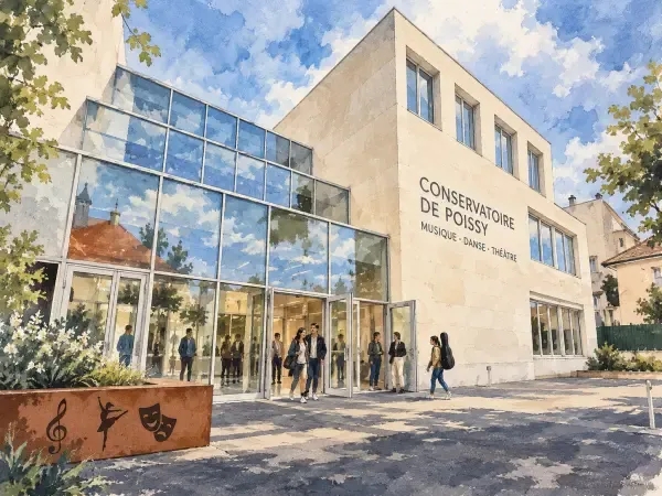Illustration du nouveau conservatoire de Poissy