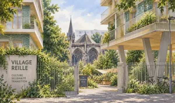 Illustration - Village Reille et sa chapelle