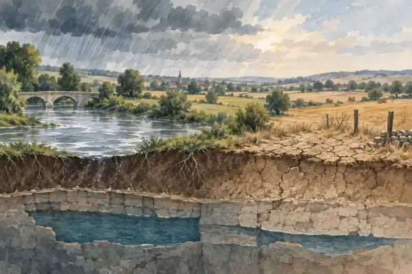 Illustration de nappes et rivières