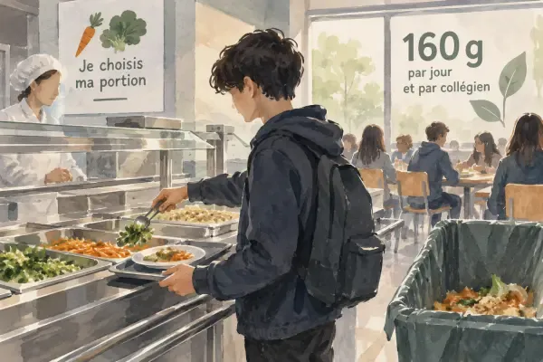 Illustration d’un self scolaire participatif