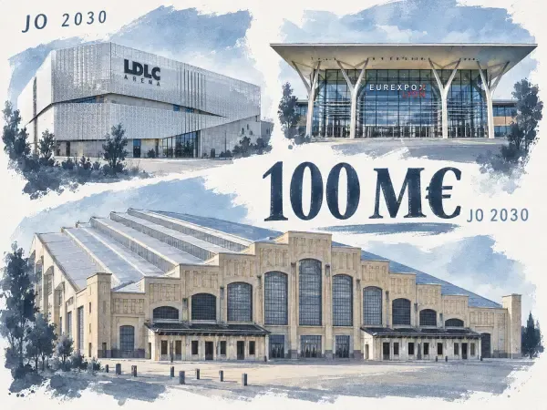 Illustration des sites olympiques lyonnais