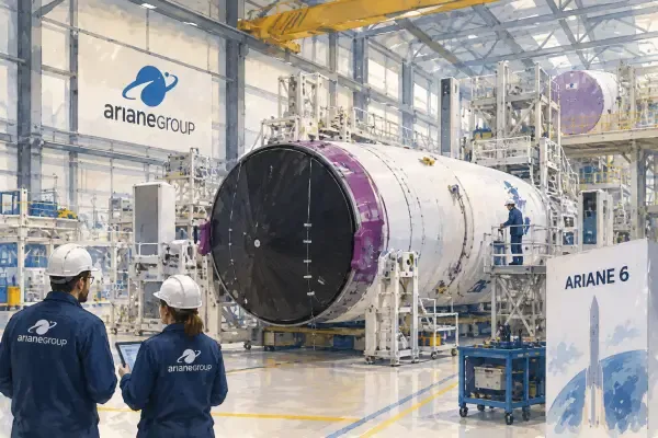 Illustration d’Ariane 6 aux Mureaux