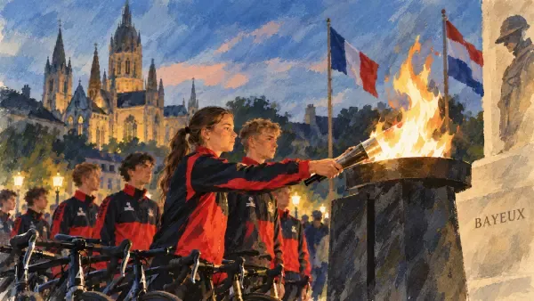 Illustration - Flamme cycliste entre Bayeux et Eindhoven