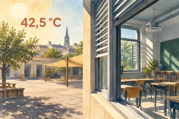 Illustration - École bordelaise adaptée aux fortes chaleurs